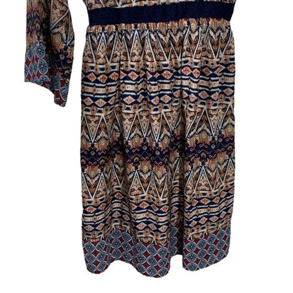 Flying Tomato Boho Bell Sleeve Mini Dress Sz S | Fall Casual Peasant Style - Picture 7 of 9